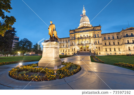 Lansing, Michigan, USA at the Michigan State Capitol Lansing, Michigan, USA at the Michigan State Capitol 73597192