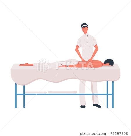 Massage Flat Illustration Pixta