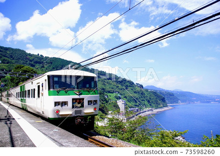 Izu Kitagawa Station JR 185 Series Limited Express Odoriko (Higashiizu, Shizuoka Prefecture) 73598260