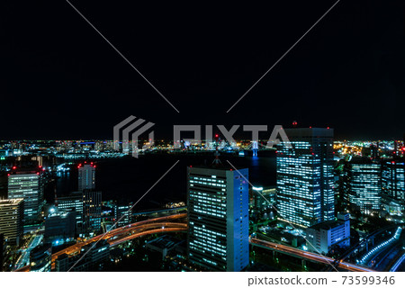 Night view of Odaiba from the Hamamatsucho World Trade Center Building Night view of Odaiba from the Hamamatsucho World Trade Center Building 73599346