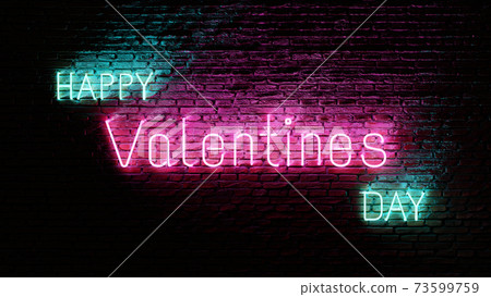 Valentines neon sign Valentines neon sign 73599759