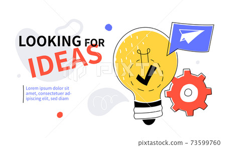 Looking for ideas - modern colorful flat design style web banner Looking for ideas - modern colorful flat design style web banner 73599760