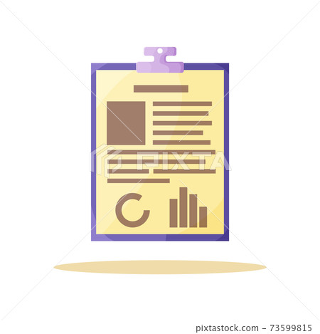 Yellow Information Paper Card Vector Illustration Yellow Information Paper Card Vector Illustration 73599815