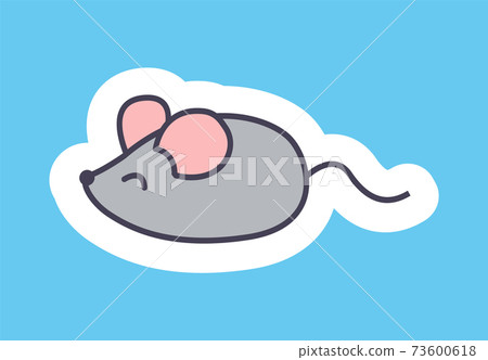Cute Banner with Small Mouse Vector Illustration Cute Banner with Small Mouse Vector Illustration 73600618