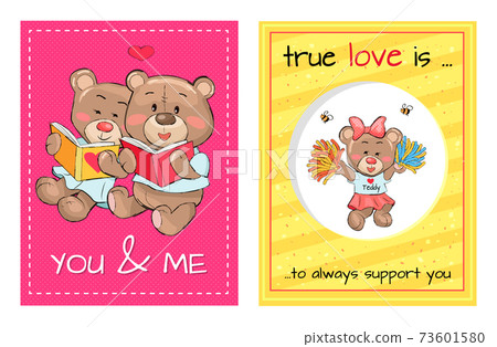 You and Me True Love Always Support, Lovely Teddy You and Me True Love Always Support, Lovely Teddy 73601580