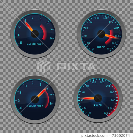 Set dashboard speedometers 73602074