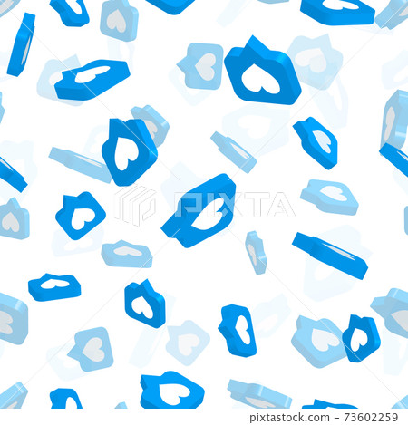Rain of bright blue social likes pattern on white 73602259