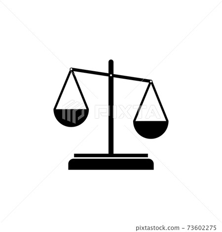 Scale of justice simple black icon on white Scale of justice simple black icon on white 73602275