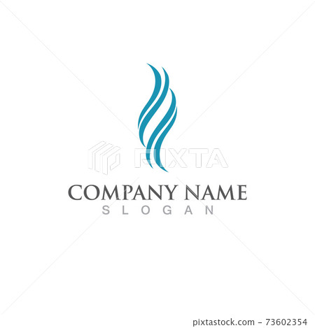 Hair logo  icon vector illustration design image 73602354