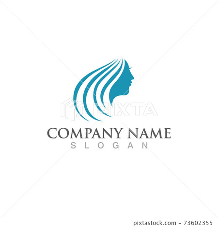 Hair logo  icon vector illustration design image 73602355