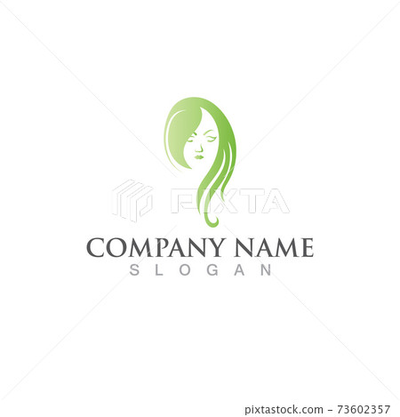 Hair logo  icon vector illustration design image 73602357