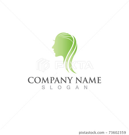 Hair logo  icon vector illustration design image 73602359