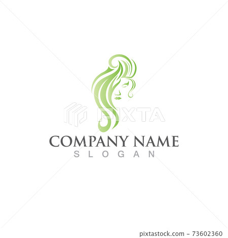 Hair logo  icon vector illustration design image 73602360