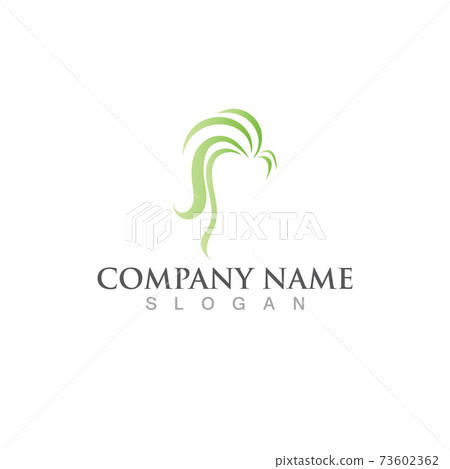 Hair logo  icon vector illustration design image 73602362