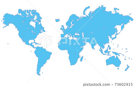 Illustration of a world map composed of square cube dots Europe United Kingdom Center Standard World Map White background Illustration of a world map composed of square cube dots Europe United Kingdom Center Standard World Map White background 73602915