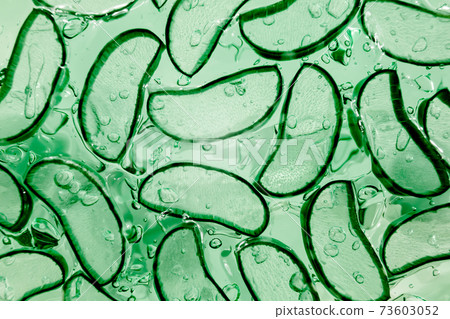 Aloe vera slice texture background. Medicinal plant. Used to treat and to make a cream. Flat lay. Top view. Aloe vera slice texture background. Medicinal plant. Used to treat and to make a cream. Flat lay. Top view. 73603052