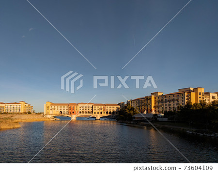 Afternoon view of the beautiful scenery around Lake Las Vegas 73604109