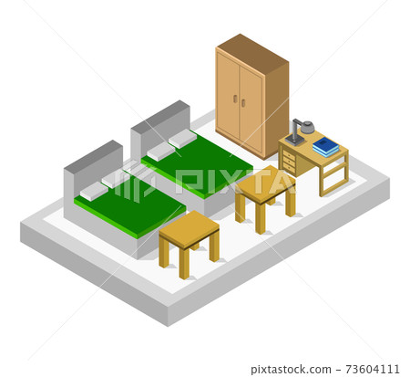 isometric bedroom 73604111