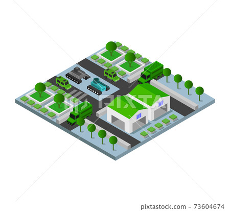 Isometric military barracks Isometric military barracks 73604674