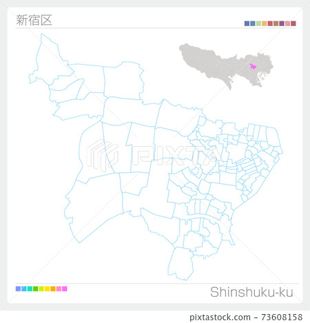 Shinjuku-ku, Shinjuku-ku, blank map (Tokyo) 73608158