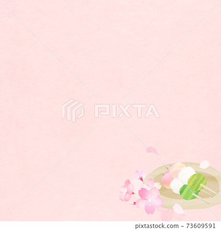 Cherry-blossom viewing background material-There are multiple variations 73609591
