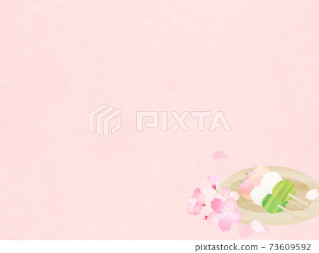 Cherry-blossom viewing background material-There are multiple variations 73609592