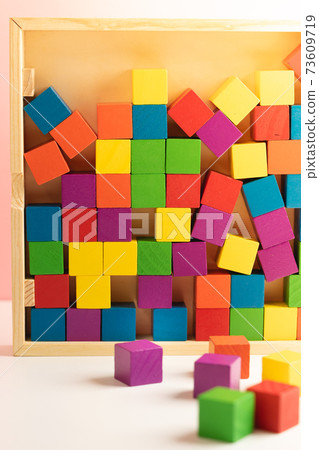 children's toys made from natural material. wood toys for developmental. colorful wood toys and toys for cognitive rehabilitation   73609719