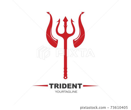Trident and horn Logo Template vector icon illustration 73610405