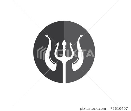 Trident and horn Logo Template vector icon illustration 73610407