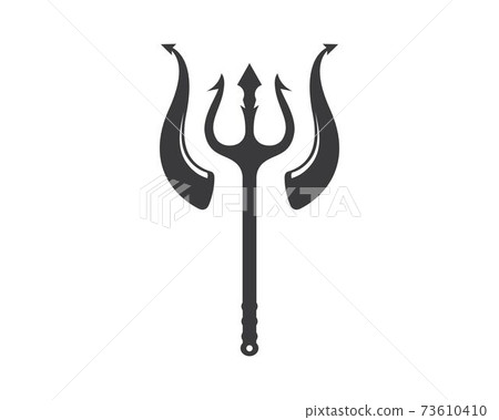 Trident and horn Logo Template vector icon illustration Trident and horn Logo Template vector icon illustration 73610410