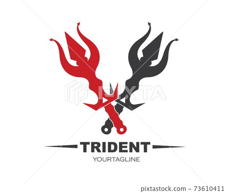 Trident Logo Template vector icon illustration Trident Logo Template vector icon illustration 73610411