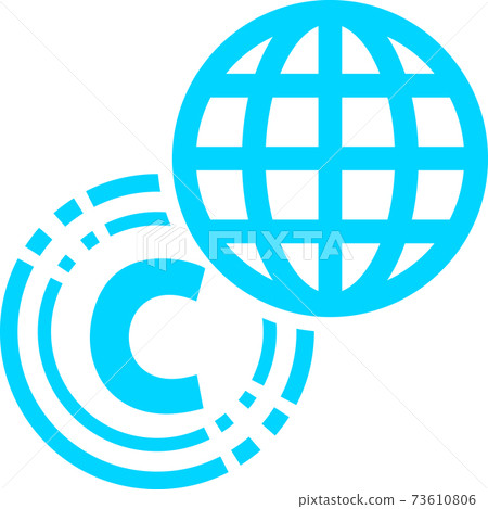 硬幣和互聯網的圖標 73610806