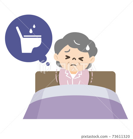 Elderly people who lack sleep due to frequent urination at night Elderly people who lack sleep due to frequent urination at night 73611320
