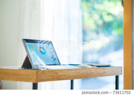 Telework PC desk low table working from home Telework PC desk low table working from home 73611702