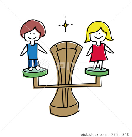 性別平等的圖像插圖 性別平等的圖像插圖 73611848
