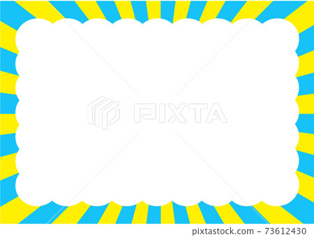 Flashy frame yellow and light blue 73612430