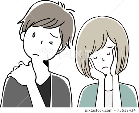 Men and women who are not feeling well 73612434