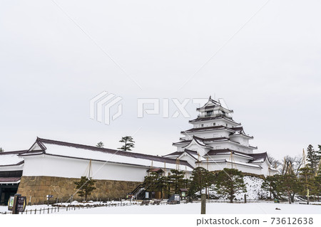 Tsuruga Castle (Wakamatsu Castle) in winter, Aizuwakamatsu City, Fukushima Prefecture Tsuruga Castle (Wakamatsu Castle) in winter, Aizuwakamatsu City, Fukushima Prefecture 73612638