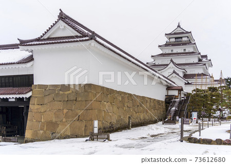 Tsuruga Castle (Wakamatsu Castle) in winter, Aizuwakamatsu City, Fukushima Prefecture Tsuruga Castle (Wakamatsu Castle) in winter, Aizuwakamatsu City, Fukushima Prefecture 73612680