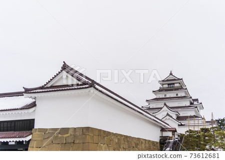Tsuruga Castle (Wakamatsu Castle) in winter, Aizuwakamatsu City, Fukushima Prefecture Tsuruga Castle (Wakamatsu Castle) in winter, Aizuwakamatsu City, Fukushima Prefecture 73612681