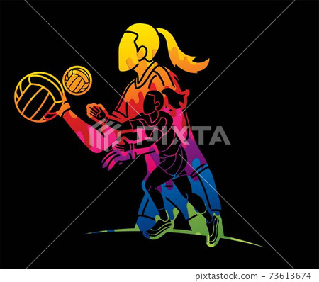 Group of Gaelic Football Women Players Action Cartoon Graphic Vector Group of Gaelic Football Women Players Action Cartoon Graphic Vector 73613674