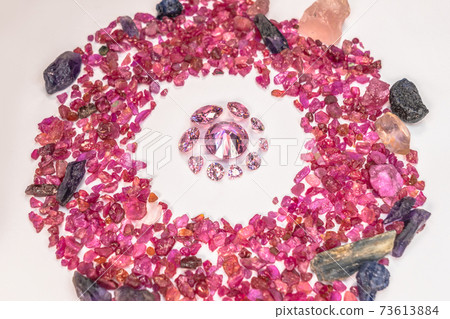 pink sapphires diamonds in different size pink sapphires diamonds in different size 73613884