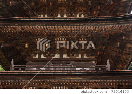 留壽寺五層塔屋頂雙層特寫 留壽寺五層塔屋頂雙層特寫 73614163
