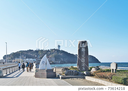 江之島大橋和江之島 江之島大橋和江之島 73614218