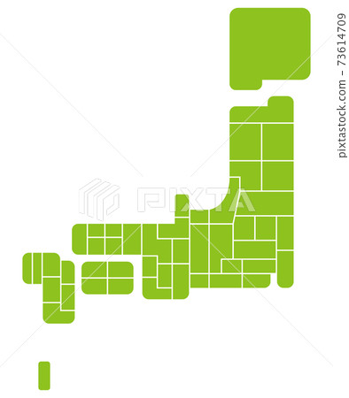 Deformed Japanese map without prefecture name Deformed Japanese map without prefecture name 73614709