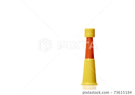 Vuvuzela trumpet Yellow cheer on a white Vuvuzela trumpet Yellow cheer on a white 73615184