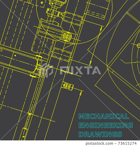 Backgrounds of engineering subjects. Technical illustration Backgrounds of engineering subjects. Technical illustration 73615274