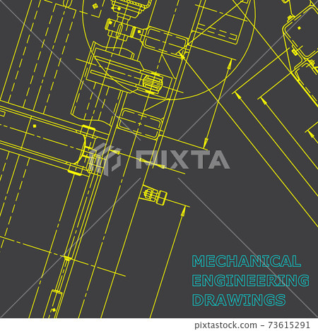 Backgrounds of engineering subjects. Technical illustration 73615291