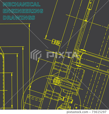 Backgrounds of engineering subjects. Technical illustration 73615297