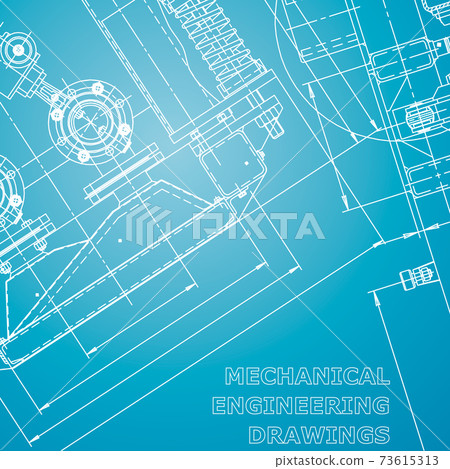 Backgrounds of engineering subjects. Technical illustration 73615313
